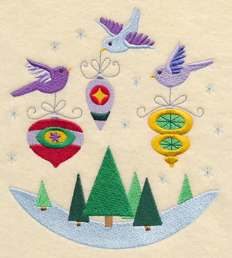 Birds and Ornaments Scene - Image 2