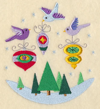 Birds and Ornaments Scene - Image 4