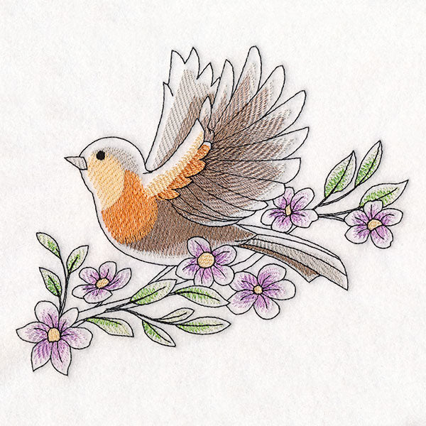 Birds & Blooms - European Robin - Image 3