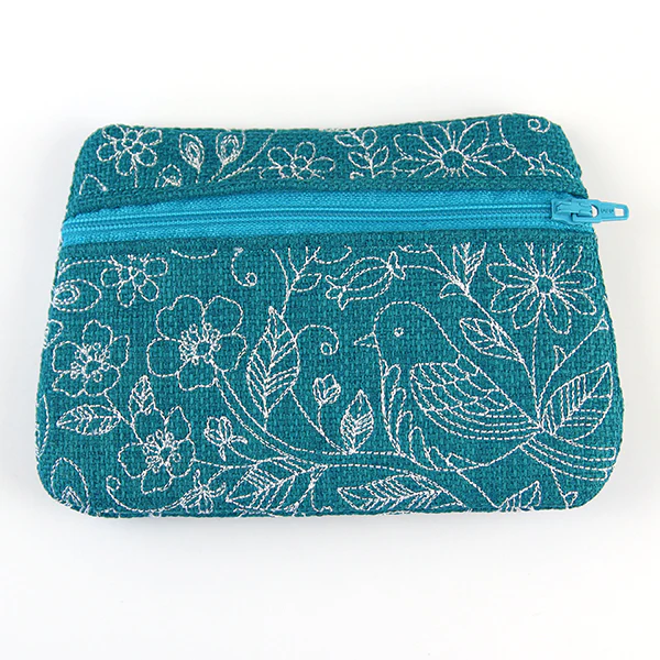 Birds & Blooms Zipper Pouch (In-the-Hoop) - Image 5