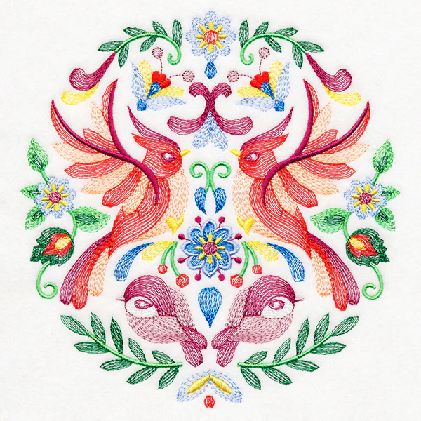 Birds Folk Art Crest - Image 2