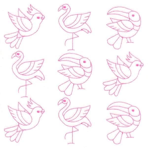 Birds in Paradise Quilting (Double Run)