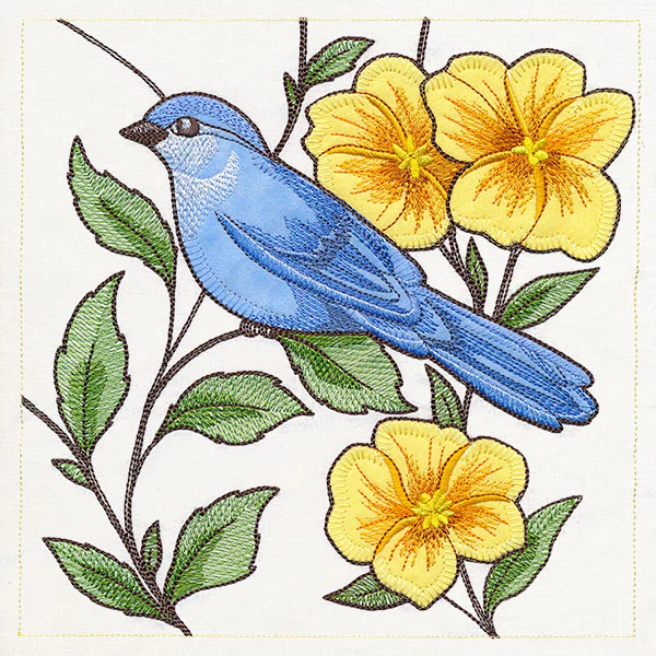 Birdwatching & Dreaming Panel - Middle Right (Heirloom Applique)