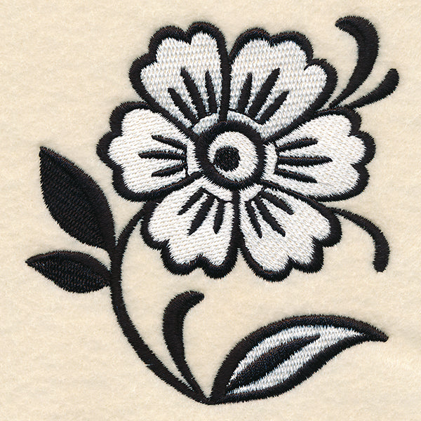 Black and White Floral Accent - Image 3