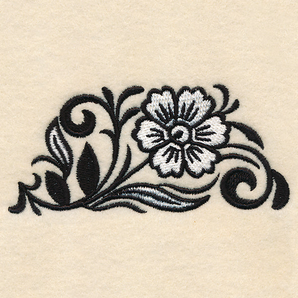 Black and White Floral Border - Image 5