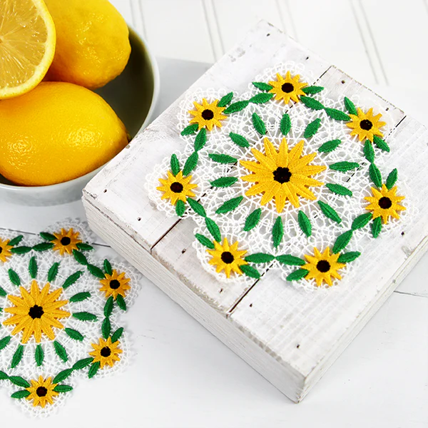 Black Eyed Susan Doily (Battenburg Lace) - Image 10
