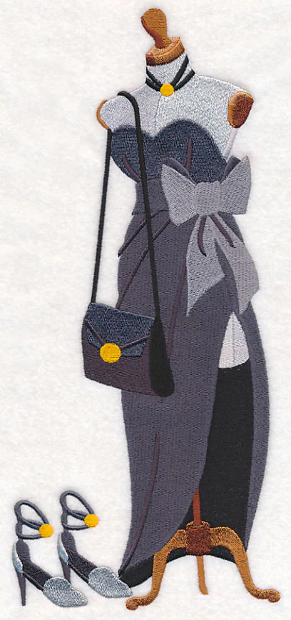 Black Satin Hollywood Dress Form - Image 5