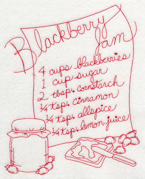 Blackberry Jam (Redwork) - Image 2