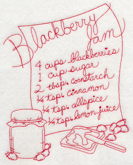Blackberry Jam (Redwork) - Image 3