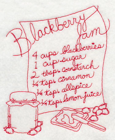 Blackberry Jam (Redwork) - Image 4