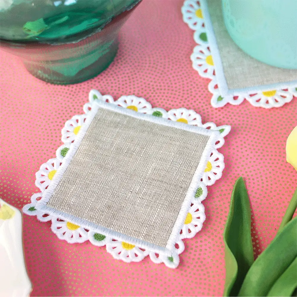 Blank Daisies Scalloped Edge Coaster (In-the-Hoop) - Image 5