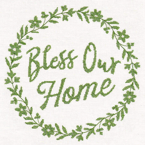 Bless Our Home Wreath (Cross Stitch) - Image 2