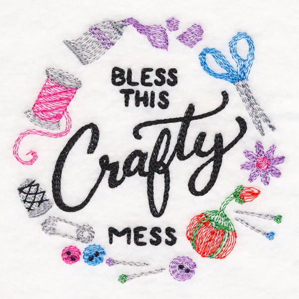 Bless This Crafty Mess Wreath - Image 5