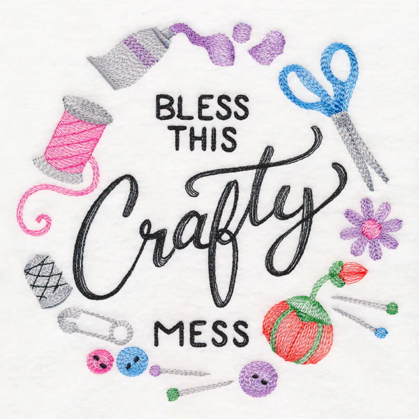 Bless This Crafty Mess Wreath - Image 6