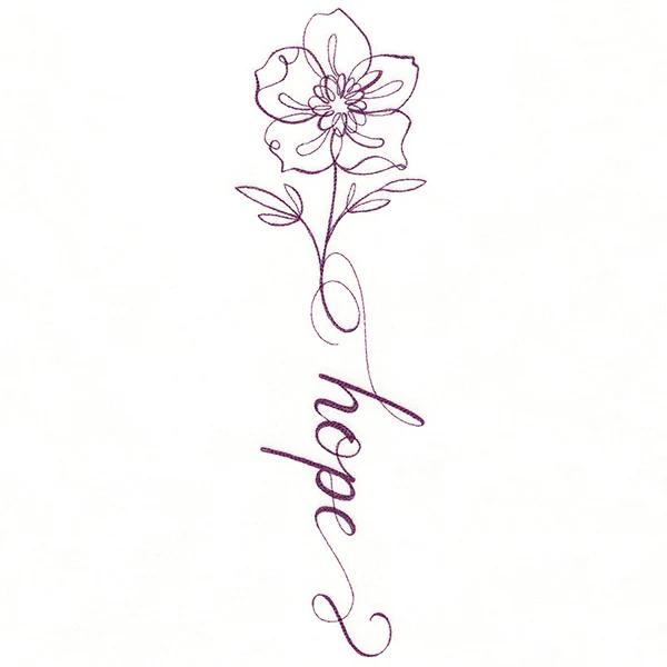Blessed Calligraphy in Bloom - Anemone