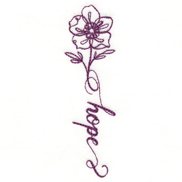 Blessed Calligraphy in Bloom - Anemone - Image 5