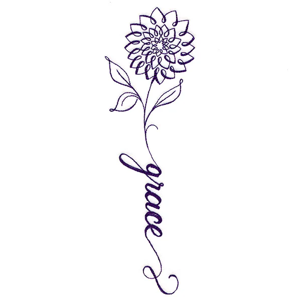 Blessed Calligraphy in Bloom - Dahlia - Image 3