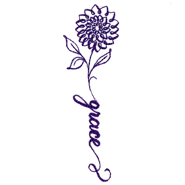Blessed Calligraphy in Bloom - Dahlia - Image 5