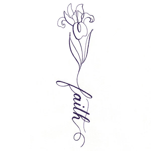 Blessed Calligraphy in Bloom - Iris - Image 2