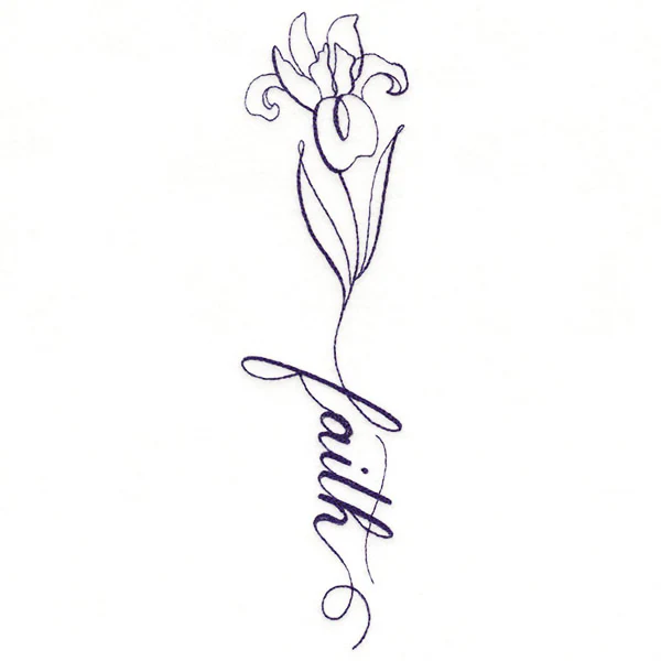 Blessed Calligraphy in Bloom - Iris - Image 3