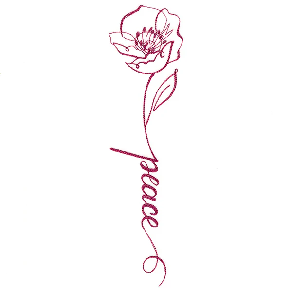 Blessed Calligraphy in Bloom - Poppy - Image 2