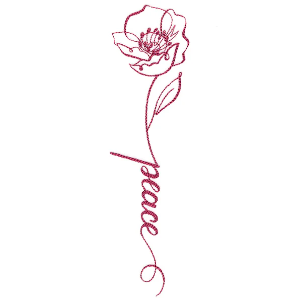 Blessed Calligraphy in Bloom - Poppy - Image 4