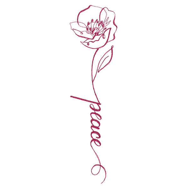 Blessed Calligraphy in Bloom - Poppy - Image 6