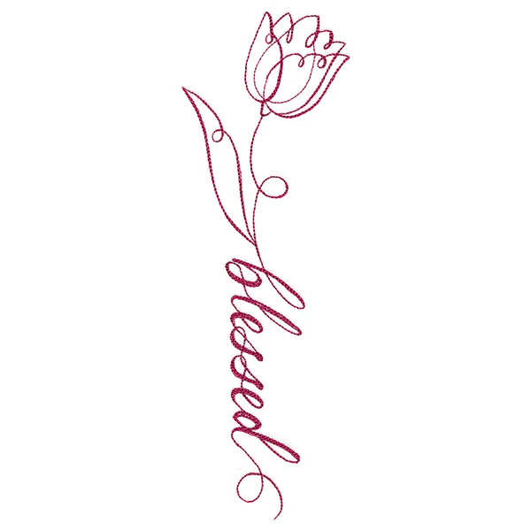 Blessed Calligraphy in Bloom - Tulip - Image 2