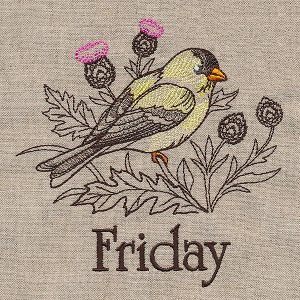 Blessed Friday - Goldfinch and Thistle