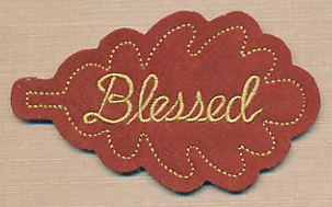 Blessed Leaf Tag (In-the-Hoop) - Image 2