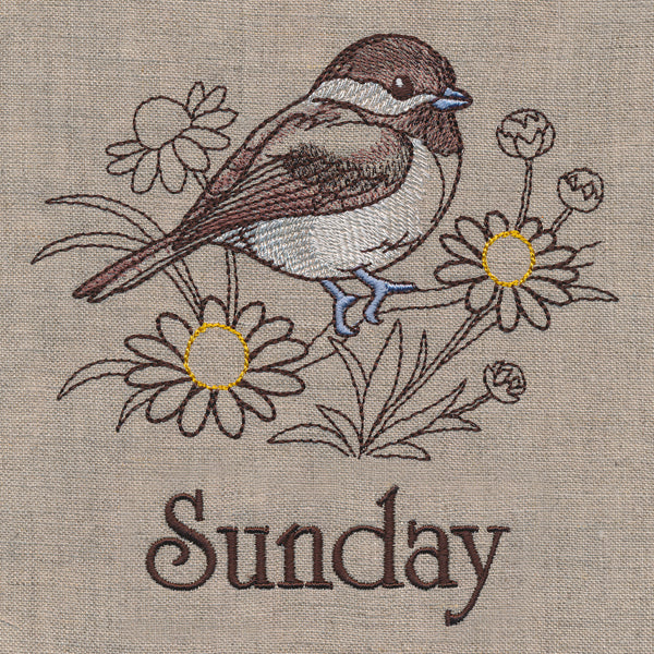 Blessed Sunday - Chickadee and Chamomile - Image 3
