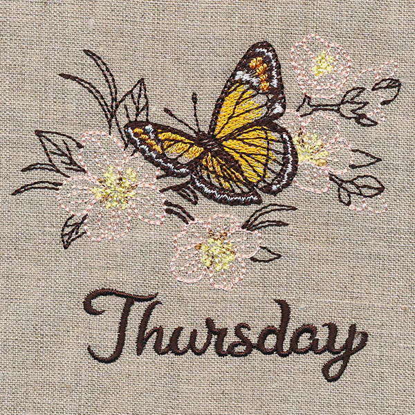 Blessed Thursday - Monarch & Almond Blossom - Image 2