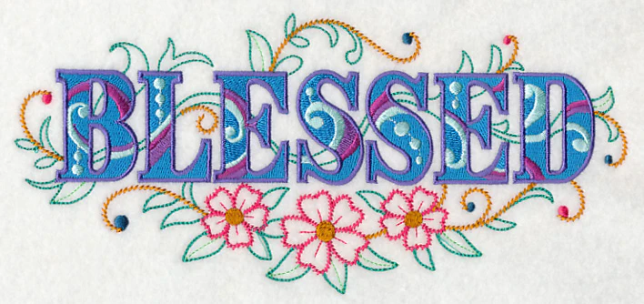Blessed with Vintage Flower Fade - Image 2