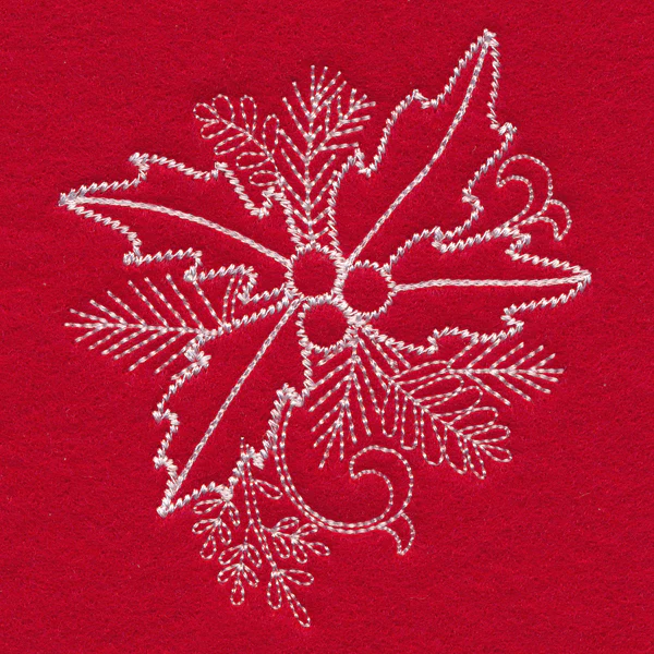 Blissful Holly and Berries (Whitework) - Image 6
