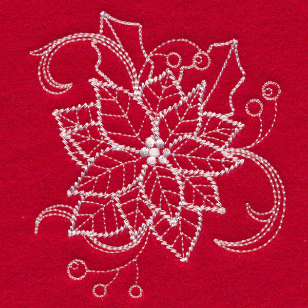 Blissful Poinsettia (Whitework) - Image 3