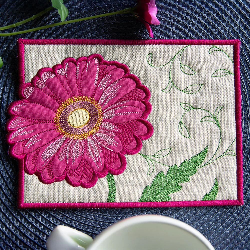 Bloom Mug Rug - Daisy (In-the-Hoop) - Image 5
