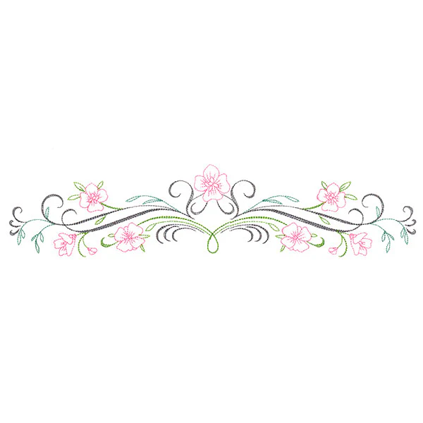 Blooming Calligraphic Border