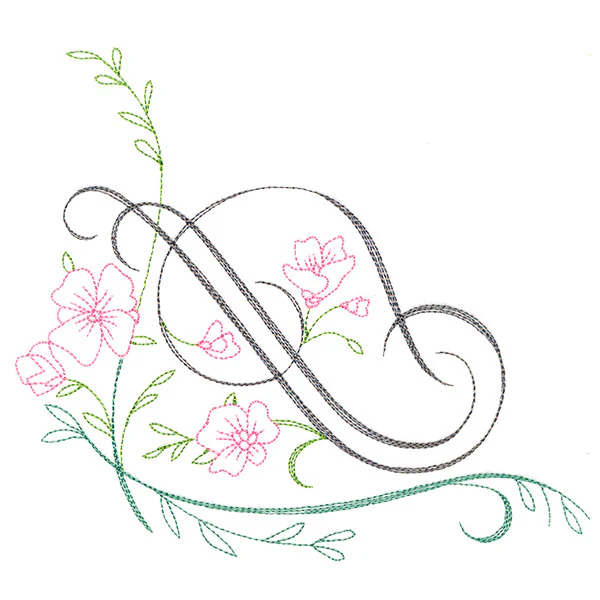 Blooming Calligraphic Corner - Image 7