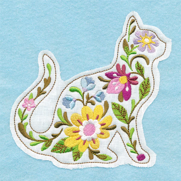 Blooming Cat (Crafty Cut Applique) - Image 4