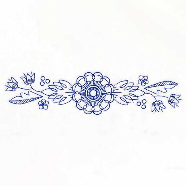 Blooming Dahlia Border (Bluework) - Image 2