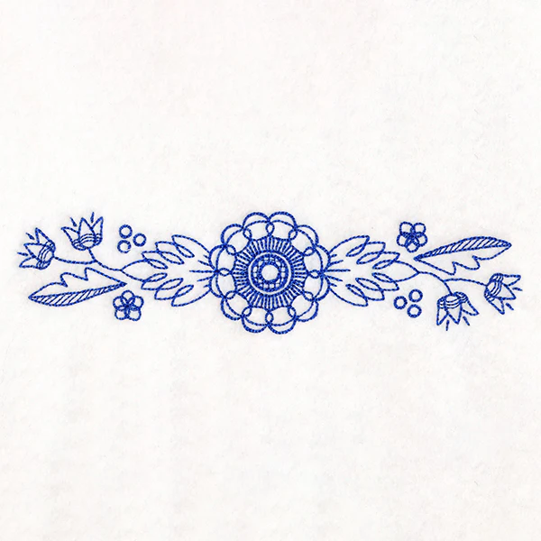 Blooming Dahlia Border (Bluework) - Image 4