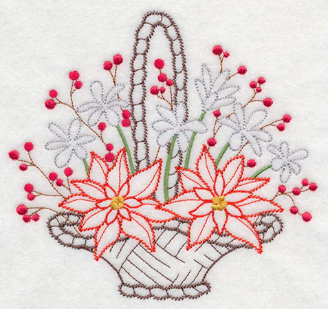 Blooming December Basket (Vintage) - Image 2