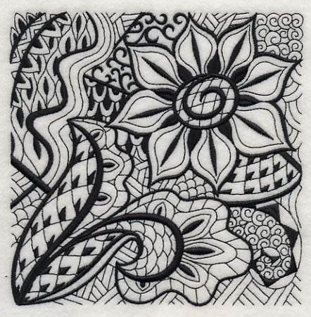 Blooming Elegance (Blackwork) - Image 3