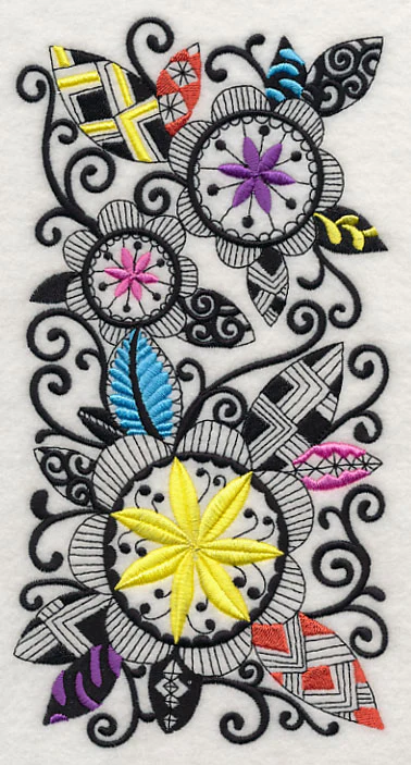 Blooming Flowers (Blackwork) - Image 2