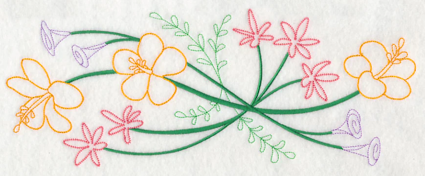 Blooming July Border (Vintage)