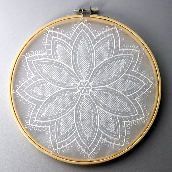 Blooming Poinsettia Doily (Organza) - Image 4