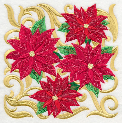 Blooming Poinsettia Square - Image 2