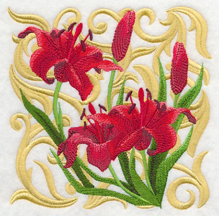 Blooming Scarlet Lily Square - Image 3