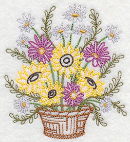 Blooming September Basket (Vintage) - Image 4