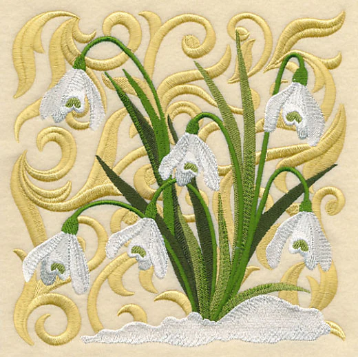 Blooming Snowdrops Square - Image 2